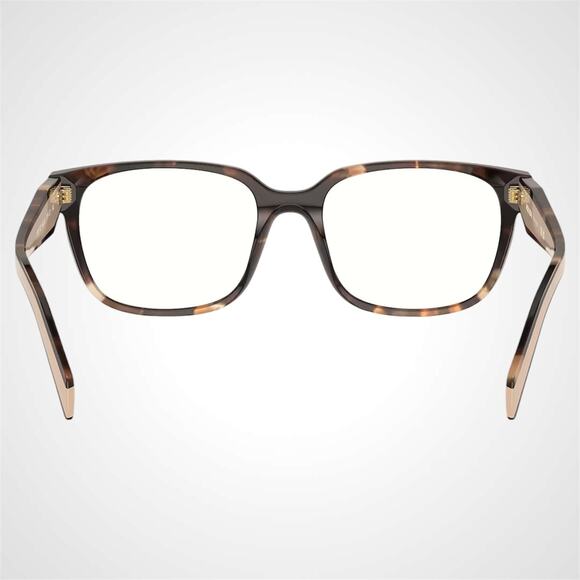 New PRADA Eyeglasses Square Brown Caramel Havana 52-18-140mm - Picture 2 of 6